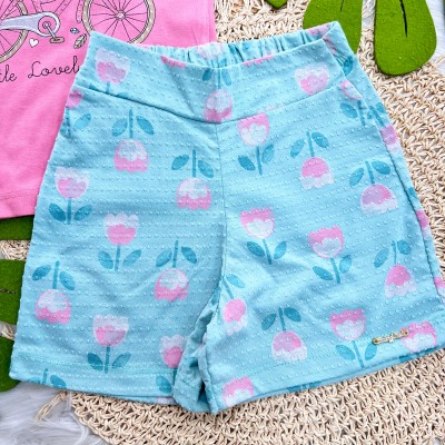 Conj. Blusa Little Lovely Ride e Short - Rose